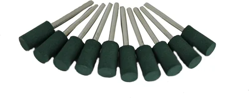 TEMO 10 piezas de 0.315 in (5/16 pulgadas) cilindro de goma rotativa herramienta de pulido con vástago de 0.118 in (1/8 pulgadas) para herramientas