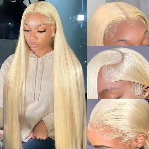 Miniatura 13 de Peluca de encaje frontal de 13x4 de cabello humano brasileño virgen rojizo 12 pulgadas con cabello de bebé, 180% de densidad, sin pegamento, peluca