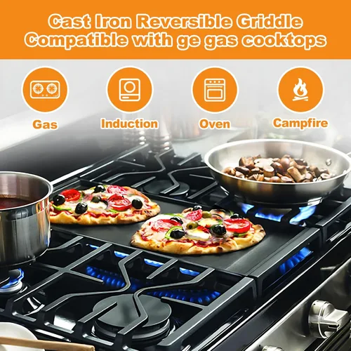 Miniatura 5 de WB31X24738 Repuesto de plancha para estufa GE JGB700SEJ4SS y JGSS66SEL3SS (una sartén saludable de aluminio fundido)