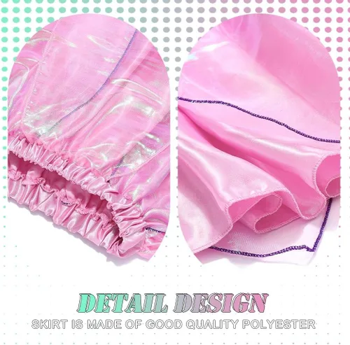 Miniatura 4 de REETAN Falda de hada de moda en capas, falda novedosa de baile de hojas, falda brillante con borlas, falda de festival para mujeres y niñas