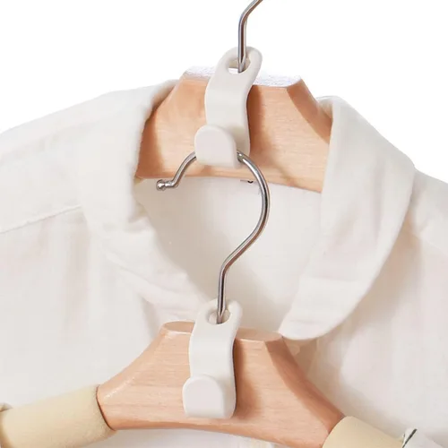 Miniatura 8 de 100 conectores para colgar ropa, extensores de plástico resistentes, ganchos de conexión de terciopelo, ganchos de suspensión en cascada para 100