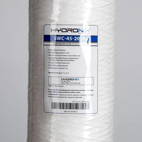 Miniatura 2 de Hydronix SWC-45-20100 Filtro de cuerda para heridas de 4.5 pulgadas de diámetro exterior x 20 pulgadas de longitud, 100 micrones