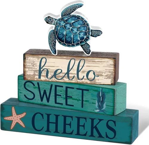 Miniatura 25 de Cinnvoice 4 piezas de decoración de baño de gato negro, decoración de baño de granja Hello Sweet Cheeks, centro de mesa, regalo para Navidad, San