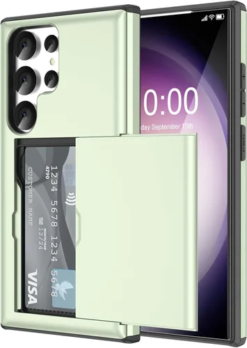 Miniatura 13 de Funda tipo billetera compatible con Galaxy S23 Ultra con soporte para tarjeta de crédito, ranura para tarjeta de identificación, a prueba de golpes