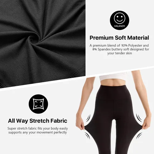 Miniatura 4 de SINOPHANT - Leggings de tiro alto para mujer, pantalones de yoga suaves, cortos y largos para entrenamiento atlético