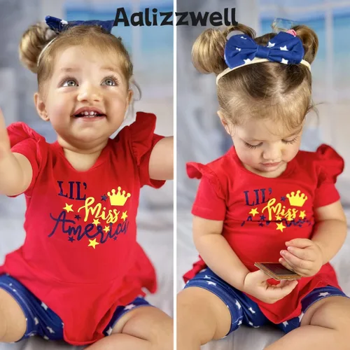 Miniatura 2 de Aalizzwell Conjunto de ropa de Pascua para bebés y niñas pequeñas