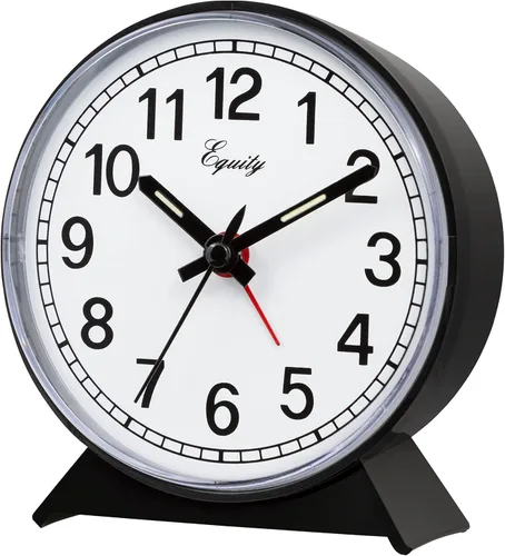 Miniatura 4 de Equidad 14075 Reloj despertador analógico de cuerda negro