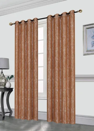Kashi Home Sabrina - Panel de cortina opaca decorativa para ventana, 52 x 84 pulgadas, con 8 ojales, panel individual, color naranja