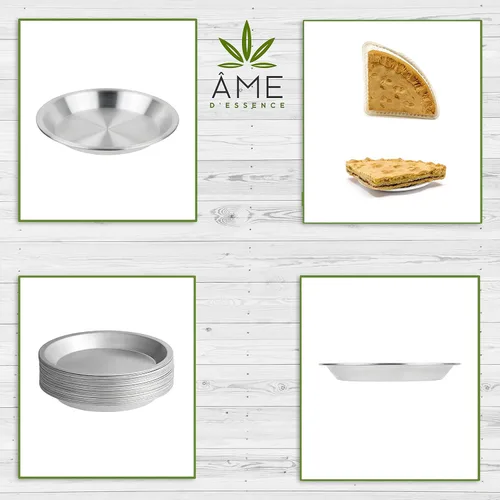 Miniatura 3 de AME D'ESSENCE (1PC-12) Bandeja redonda de aluminio para tartas de grado comercial, tamaño 12 pulgadas x 0.039 in de grosor