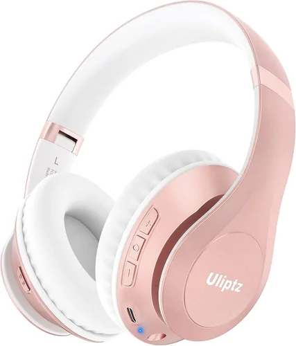 Miniatura 11 de Uliptz Auriculares Bluetooth inalámbricos, tiempo de reproducción de 65 horas, 6 modos de sonido EQ, auriculares estéreo de alta fidelidad sobre