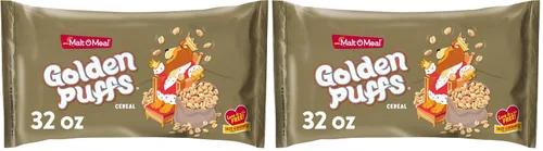 Miniatura 11 de Malt-O-Meal Golden Puffs Cereal para el desayuno, cereal de trigo hinchado endulzado, cereal de tamaño familiar a granel, bolsa de cereales