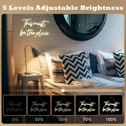 Miniatura 8 de Este Debe Ser El Lugar Letrero De Neón Letra Rosa Led Para Decoración De Pared Usb Letrero De Palabra Enciende Para Dormitorio Sala De Juegos Salón
