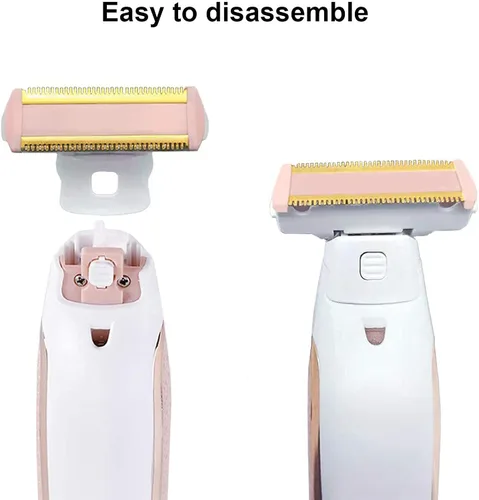 Miniatura 4 de LinMei Cabezal de repuesto compatible con acabado táctil Flawless Body Recargable afeitadora y recortadora con 2 cepillos de limpieza