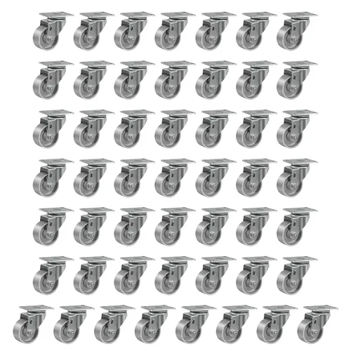 Miniatura 28 de Ruedas industriales resistentes de 3 x 1.25 pulgadas, capacidad de 350 libras, ruedas de hierro fundido y marco de acero para carros, carritos