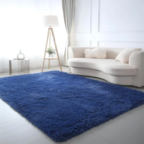 Miniatura 32 de Alfombras para dormitorio de niñas sala de estar: alfombra de área peluda de 5 x 7 para sala de juegos de niños, alfombra peluda de felpa pastel