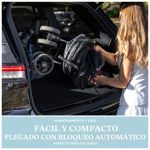 Miniatura 5 de Baby Delight Carriola Swerve Ligera para viajes y todos los días Reclinación multiposición Plegado compacto Almacenamiento extra Negro