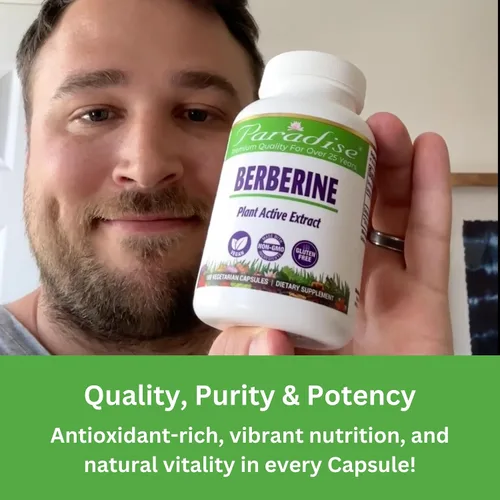 Miniatura 4 de Paradise Herbs, Extracto de berberina, 500 mg, suplemento de berberina pura y potente, vegano, sin OMG, sin gluten, 60 cápsulas vegetarianas