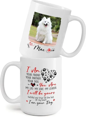 Miniatura 10 de Taza de café con imagen de perro y mamá, taza de café de 11 onzas y 15 onzas, taza de café personalizada para mamá de perro, tazas para dueños