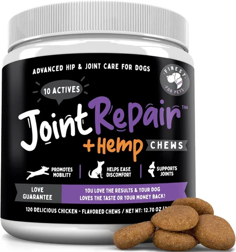 Miniatura 10 de Suplemento líquido prémium para cadera y articulaciones de glucosamina para perros, alivio del dolor natural rápido y mejor movilidad, extra fuerte