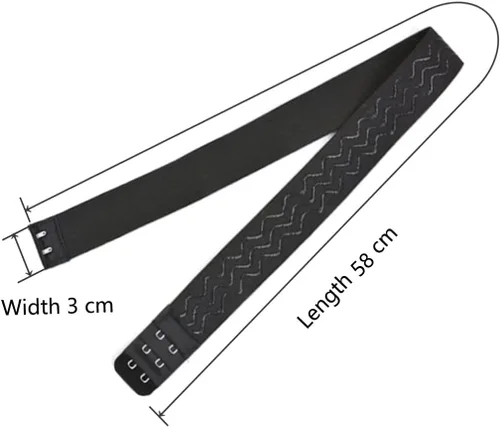 Miniatura 3 de 3 bandas elásticas ajustables antideslizantes de silicona ondulada con ganchos extraíbles para pelucas fijas (ancho 1.2 pulgadas/1.2 in)
