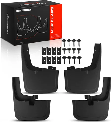 A-Premium Aletas de barro compatibles con Ford F-150 2015-2020, no requiere perforación, protectores de lodo con accesorios de hardware, juego de 4