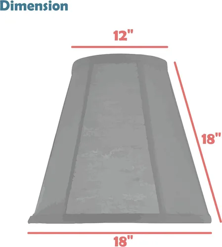 Miniatura 5 de Aspen Creative 33133, Pantalla de Lámpara de Araña Tradicional Plisada con Forma de Hongo, Blanco, 6" Superior x 14" Inferior x 8" Diagonal