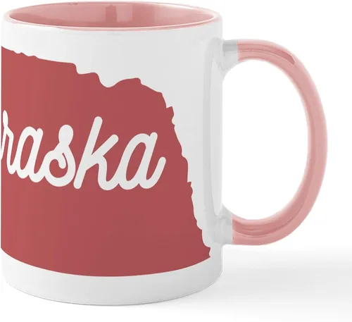 Miniatura 53 de CafePress I Love Nebraska Taza de café de cerámica de 11 oz (11.0 fl oz)