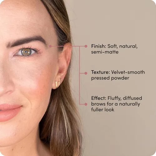 Miniatura 6 de Billion Dollar Brows Polvo de cejas para color de cejas durante todo el día y fácil extracción, gris pardo - libre de crueldad Topo