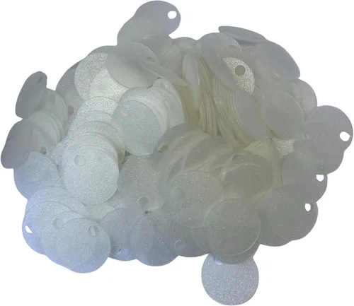 Miniatura 4 de Paillettes de lentejuelas redondas planas de 0.787 in, 285 piezas de 0.78 pulgadas, agujero de 0.78 pulgadas, surtido de lentejuelas acrílicas, 1,76