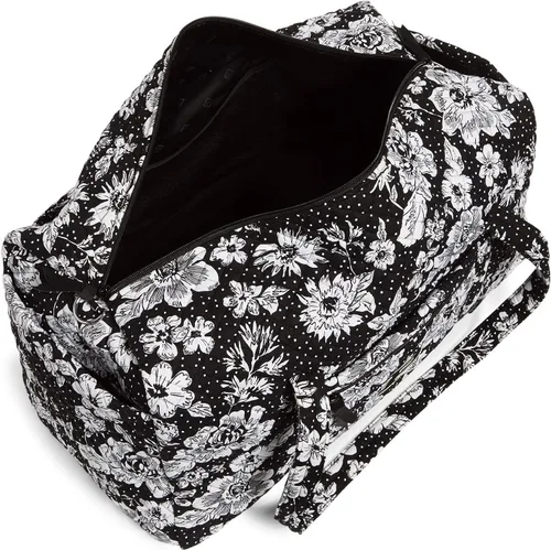 Miniatura 2 de Vera Bradley Bolsa de viaje grande de algodón para mujer (varios equipos disponibles), Purdue University NegroBlanco Jardín de lluvia - Algodón