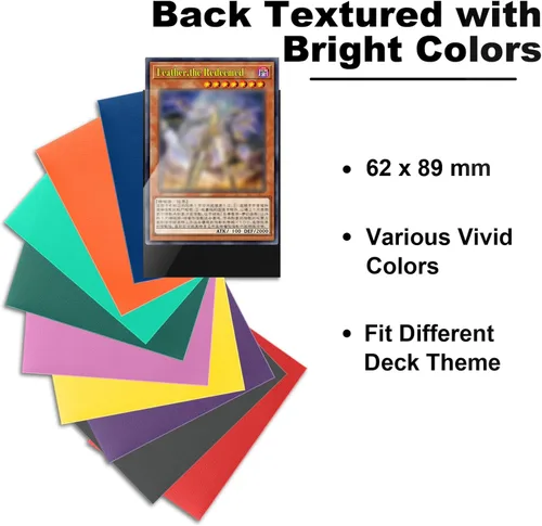 Miniatura 6 de Paquete de 200 fundas para tarjetas color morado compatibles con fundas para tarjetas Yu-gi-oh, fundas japonesas para tarjetas pequeñas, fundas