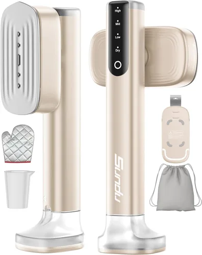 Miniatura 11 de Vaporizador de viaje para ropa con depósitos de agua de 6.1 fl oz, calentamiento rápido de 15 segundos, rendimiento de vapor fuerte de 0.91 oz/yd²