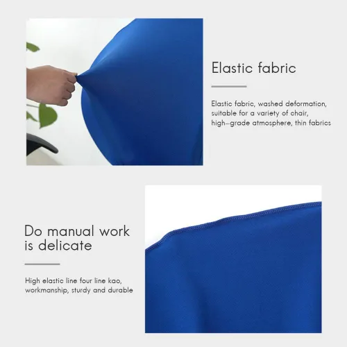 Miniatura 4 de Fdit Funda protectora universal para silla de oficina, 2 piezas, funda protectora elástica y giratoria para silla de dibujo (amarillo)