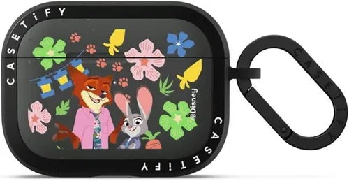 Miniatura 41 de CASETiFY AirPods Pro (1ª/2ª Gen) Estuche Bounce con Anillo [Colaboración Frozen] - Copo de Nieve de Anna - Taupe Mate