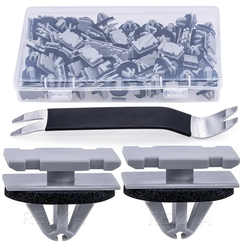 Miniatura 11 de Rexka 10 clips de moldeo de rueda basculante 19352782 68172491AA compatibles con GM Chevrolet GMC Cadillac Jeep Cherokee Compass Grand Cherokee