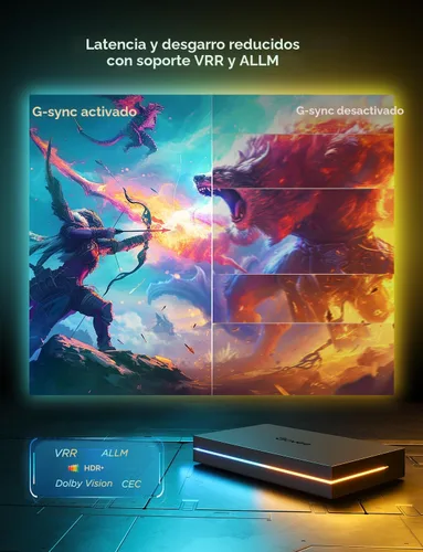 Miniatura 3 de Govee Caja de sincronización HDMI 2.1 2, Caja de sincronización AI con retroiluminación para TV, compatible con 8K@60Hz, 4K@144Hz, VRR y ALLM