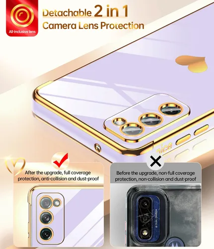 Miniatura 2 de LeYi Funda para S20 Fe Funda para Samsung Galaxy S20 Fe con Protector de Pantalla [2 Piezas] + Protección Completa de Cámara, Chapado de Corazones