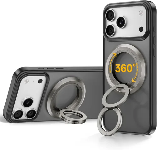 Miniatura 31 de SYNCWIRE Soporte magnético para anillo de teléfono MagSafe, rotación de 360°, agarre magnético de doble cara, soporte de anillo para teléfono