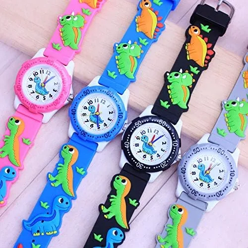 Miniatura 4 de ele ELEOPTION Kids Watch for Girls Boys Analog Watch, Waterproof Toddlers Digital Watch 3D Cute Cartoon Silicone Strap Watches for Kids Birthday Gift