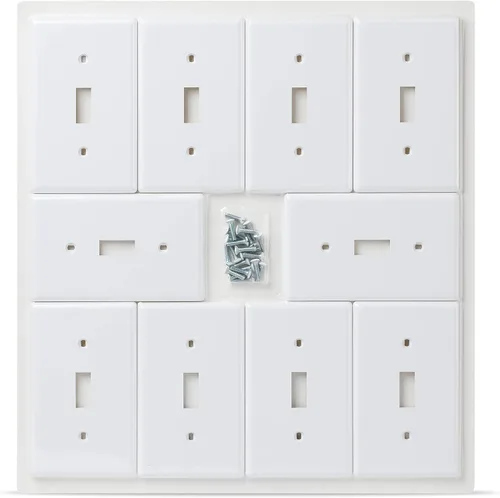 Miniatura 7 de Bates- Cubierta para interruptor de luz, cubiertas de placa de interruptor, paquete de 10, cubierta de interruptor de luz individual, 1 banda, Blanco