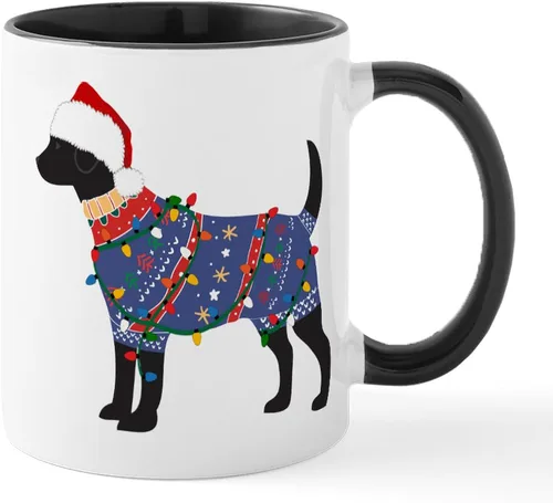 Miniatura 16 de CafePress Black Lab Mug Taza de café de cerámica de 11 oz (11.0 fl oz)