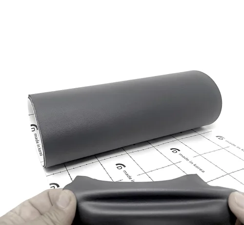 Cinta de reparación de cuero – 4 x 48 pulgadas, autoadhesiva, impermeable, flexible, kit de parches de reparación para sofá, asiento de coche, Gris