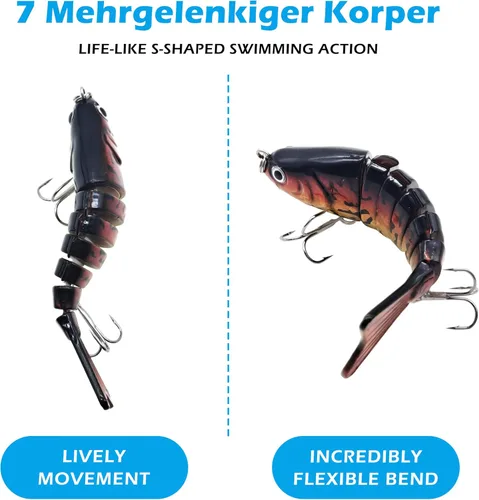 Miniatura 3 de Señuelos de pesca, cebos antideslizantes duraderos en agua dulce y salada, cebo de natación realista, trucha lubina fácil de atrapar, regalos