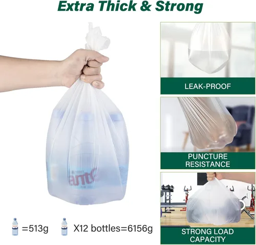 Miniatura 2 de Inwaysin - Bolsas de basura pequeñas de 1.2 galones biodegradables, 180 bolsas de basura pequeñas, sin perfume, bolsas de basura pequeñas sin