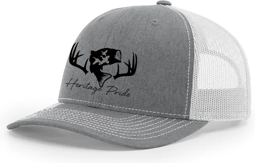 Miniatura 22 de Heritage Pride Sombrero de camionero de malla bordada para hombre de caza de pato de pesca de ciervos