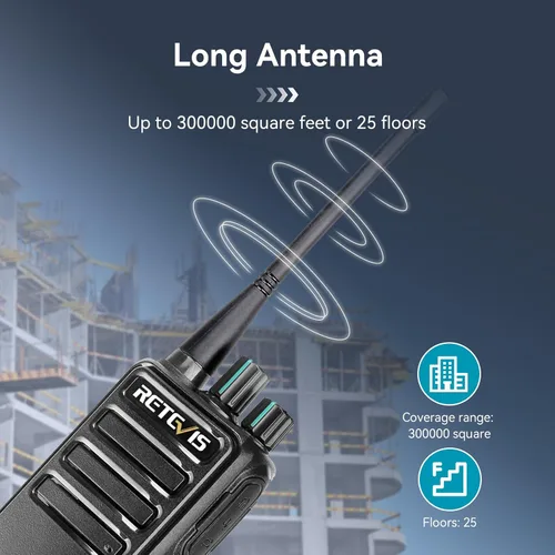 Miniatura 4 de Retevis RB29 Walkie Talkies de largo alcance, radios recargables de 2 vías con micrófono de altavoz de hombro, clonación inalámbrica, radio de 2