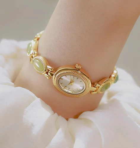 Miniatura 2 de ADSBIAOYE Elegante reloj de vestir de mujer perla reloj de moda oval dial regalo reloj impermeable para mujer