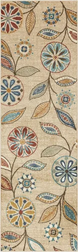 Miniatura 26 de Maples Rugs Reggie - Alfombra de pasillo floral, fabricada en Estados Unidos, lavable, antideslizante, alfombra de interior para cocina, pasillo