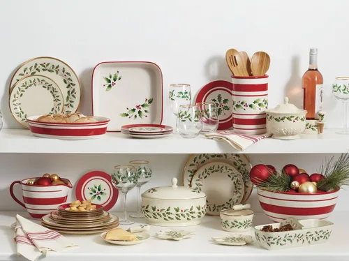 Miniatura 8 de Lenox Vasos altos con diseño navideño, copas para vino, Set de 4, 16 onzas, Transparente