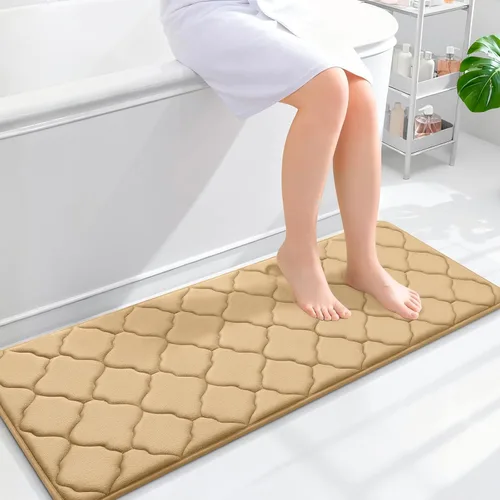 Miniatura 50 de OLANLY Alfombra de Baño de Espuma Viscoelástica de 24 x 16 pulgadas, Ultra Suave y Absorbente, Alfombras de Baño Antideslizantes, Cómodas, Lavables
